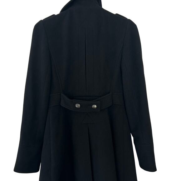 Diane von Furstenberg Womens Vintage Wool Cashmere Military Coat Sz. 2 Black - Picture 16 of 16